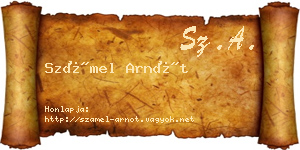 Számel Arnót névjegykártya